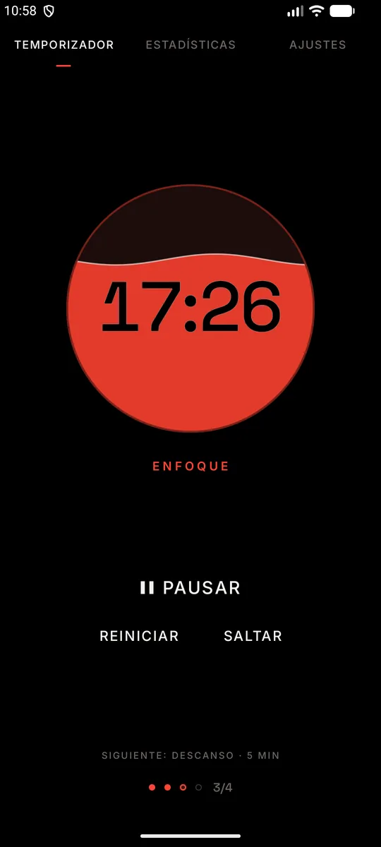 Pomodoro en marcha en ¡Aquí hay tomate!
