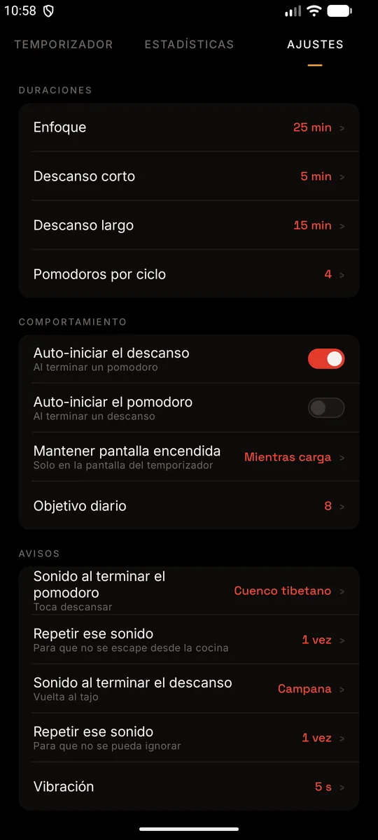 Ajustes en ¡Aquí hay tomate!